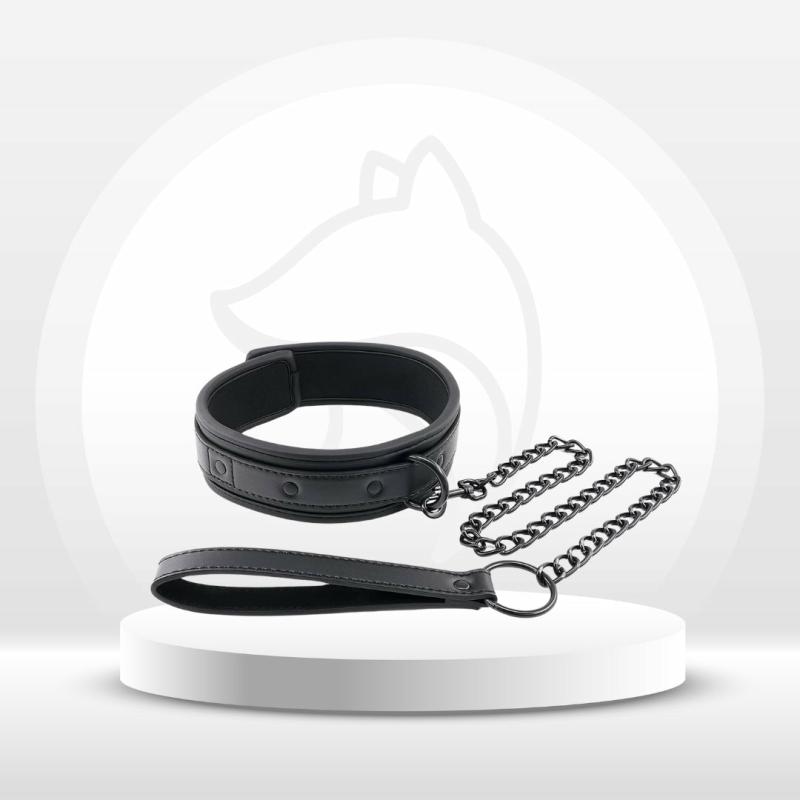 Bondage Collar And Leash Set Bondage Black-1